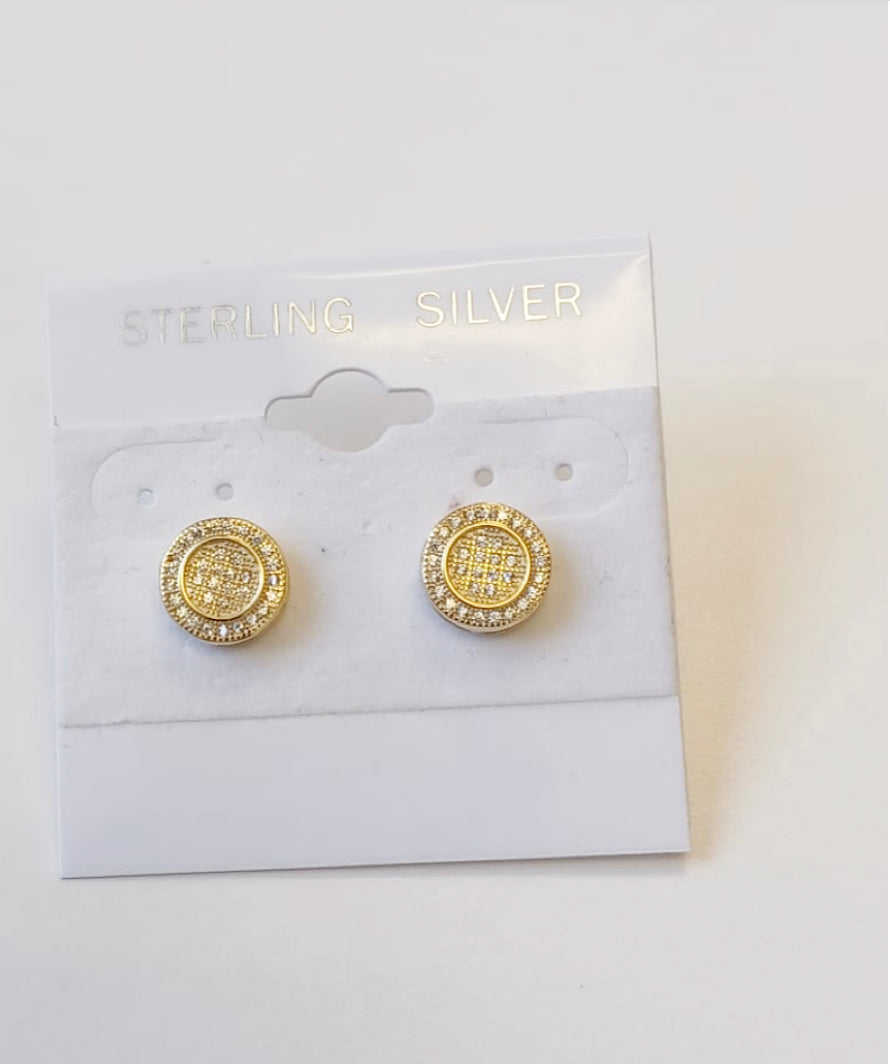 Round cz earring