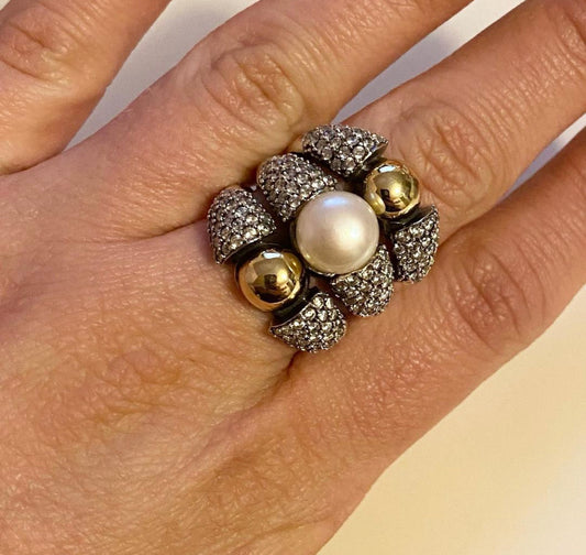 3 layers pearl Ring