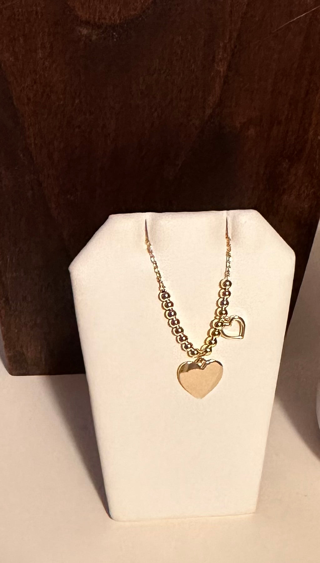 Heart and mini heart necklace