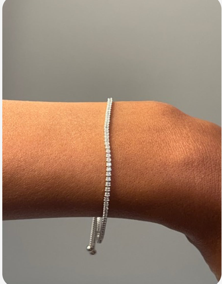 CZ med adjustable bracelet