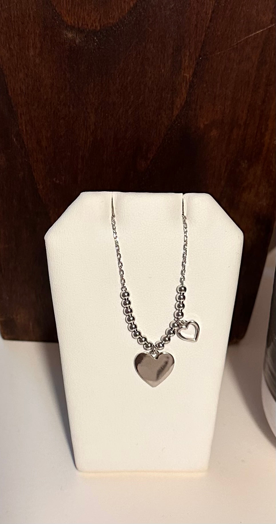Heart and mini heart necklace